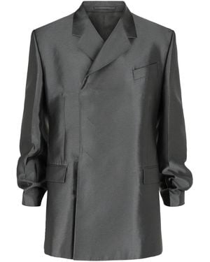 Ferragamo Double Breasted Jacket - Gray