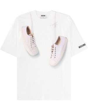 Moschino Graphic Crew Neck T-Shirt - White