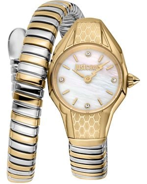 Just Cavalli Snake Quartz Watch Jc1L375M0055 - Metallic