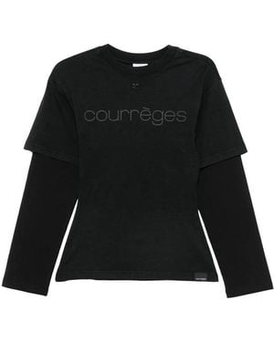 Courreges T-Shirt Stonewashed - Black