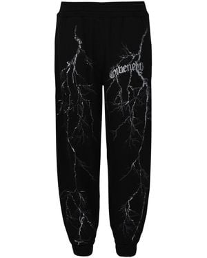Givenchy Crystal-Cut Sweatpants - Black