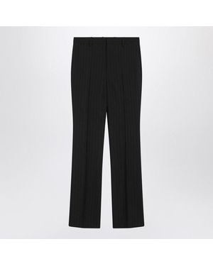 Gucci Wool Pinstripe Pants - Black