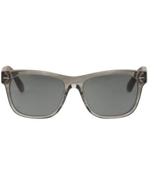 Brunello Cucinelli Two-Tone Acetate Sunglasses With Crystal Lenses - Gray