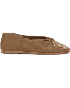 Ammb Milano Leather Ballerinas - Brown