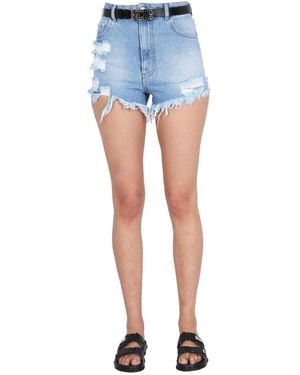Gcds Denim Shorts - Blue