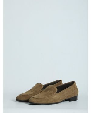 The Row Suede Adam Loafers - Green