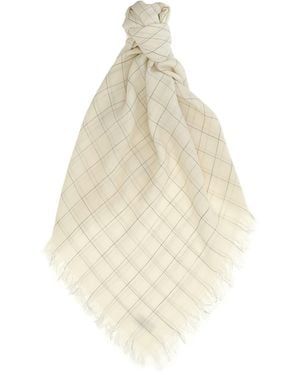 TOTEME Check Scarf - White