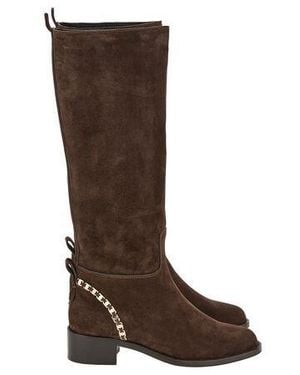 Ferragamo Tawine Boots — Dark - Brown