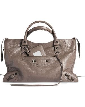 Balenciaga Hand-Woven Leather Tote Bag - Brown