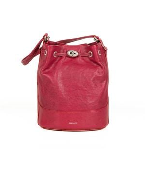 Zanellato Mondà Tobacco Leather Clutch Bag - Red
