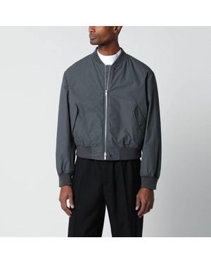 Jil Sander Cotton Zipup Bomber Jacket - Gray