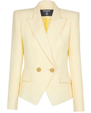 Balmain 2 Bottons "Natte" Jacket - Yellow
