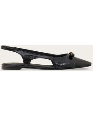 Ferragamo Leather Slingback Shoe - Multicolor