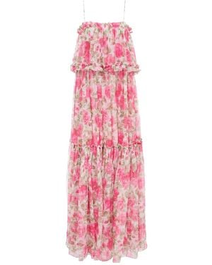 Chloé Long Floreal Skirt - Pink