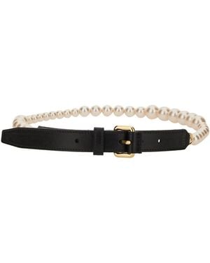 Moschino Couture Belt With Pearls - Black