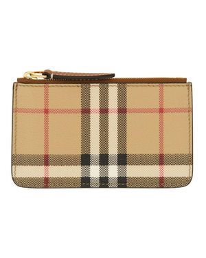 Burberry Check Purse - Natural