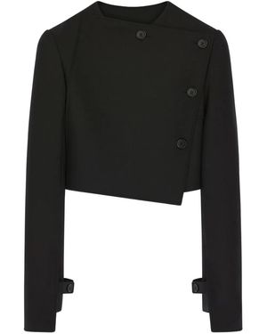Courreges Askew Buttoned Jacket - Black