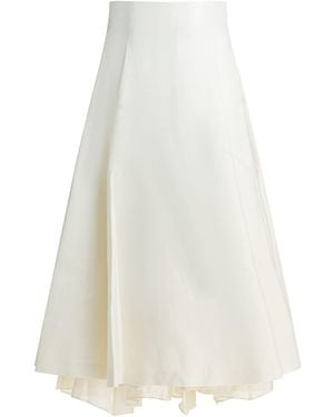 Sandbeige Skirts - White