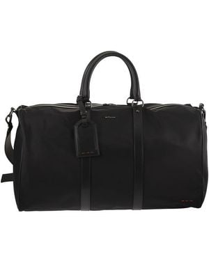Kiton Duffel Bag With Leather Inserts - Black