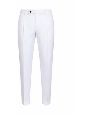 D 40 Pants Slim Carrot - White