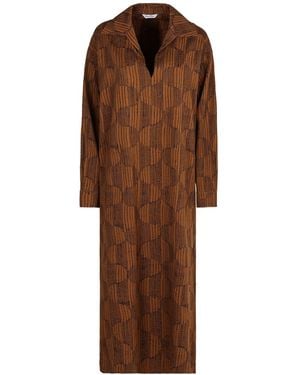 Max Mara Edwige Cotton Mini-Dress - Brown