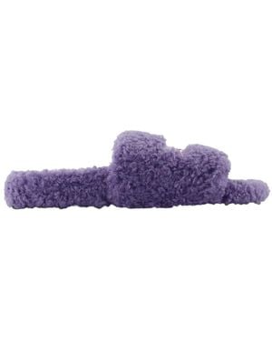 Balenciaga Furry Sandals - Purple