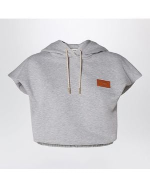 Fendi Logo Hoodie - Gray