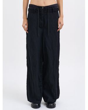 Masnada Oversized Wool Pants - Black