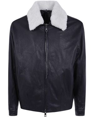Giorgio Brato Leather Jacket - Blue