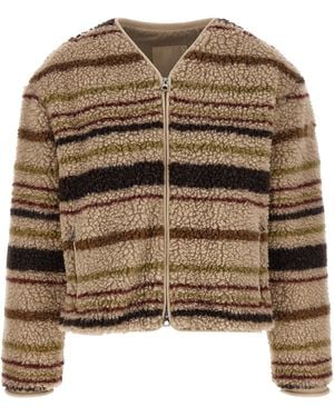 Moncler Teddy Effect Cardigan - Brown