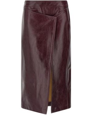 ARMARIUM Cowhide Midi Skirt - Purple