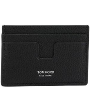 Tom Ford Grained Leather Card Case - White