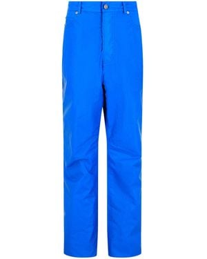 Ferragamo Coated Straight Leg Pants - Blue