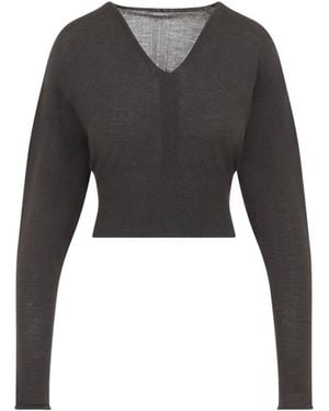 Rick Owens V Cropped Top - Black