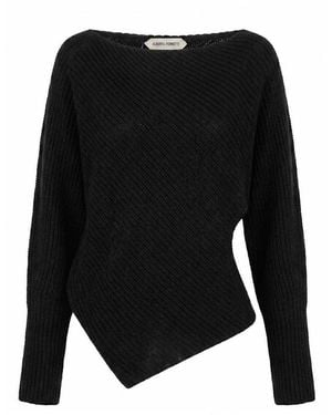 Alberta Ferretti Wide Boat-Neck Sweater - Black