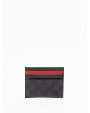 Gucci Card Holder With Web Ribbon - White