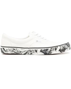 Undercover Printed Soles Canvas Sneakers - White