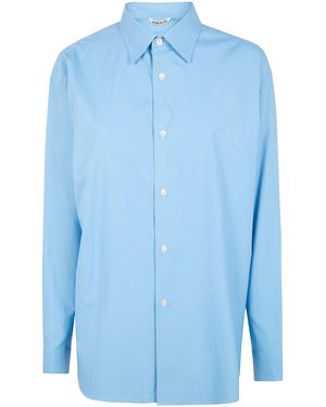AURALEE Washed Finx Twill Shirt - Blue