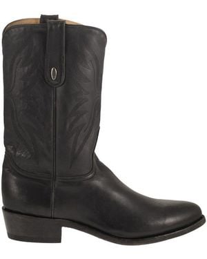Mexicana "Freddy" Leather Western Boots - Black