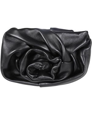 Burberry Nappa Leather Rose Clutch - Black
