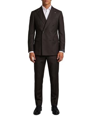 Tagliatore New York Double-Breasted Virgin Wool Suit - Black