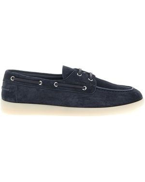 Prada Suede Boat Shoe - Blue