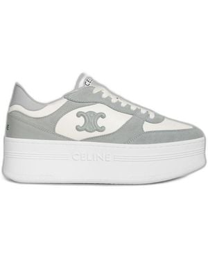 Celine Block Wedge Sneaker - White