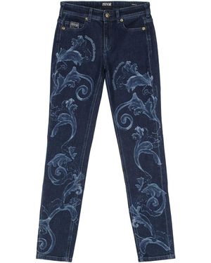 Versace Jeans Couture 5-Pocket Skinny Jeans - Blue
