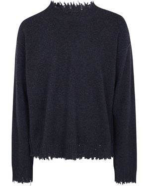 Uma Wang "Plain Ws" Round Neck Top - Blue