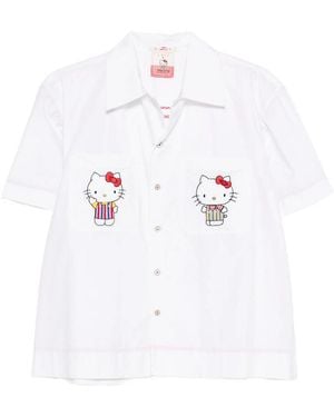 Péro Cotton Shirt With Embroidered Detailing - White