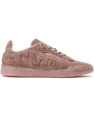 Alexander Wang Suede Sneakers With Embossed Lex Logo - Pink