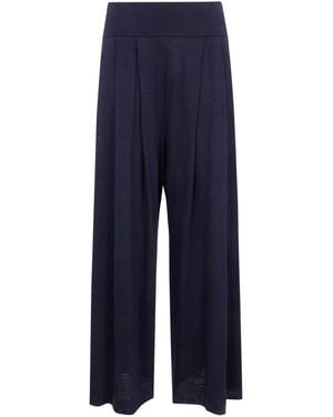 Labo.art "Bubi" Lieto Linen Wide Leg Pants - Blue