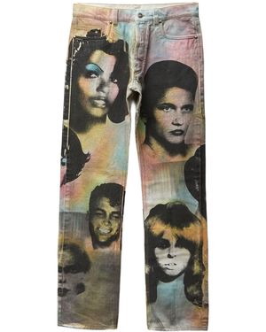 Versace Printed Regular Jeans - Black