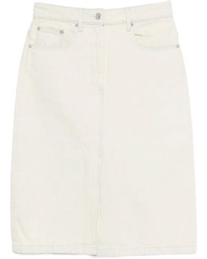 A.P.C. A. P.C. Mini Front Button Skirt - White